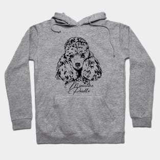 Funny Proud Miniature Poodle dog portrait gift present Hoodie